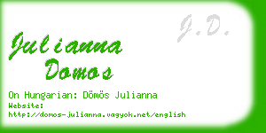 julianna domos business card