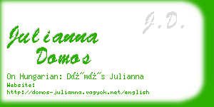 julianna domos business card